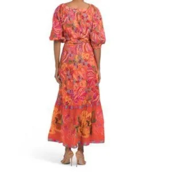 FARM Rio | Dresses | Farm Rio Spring Banana Orange Color Maxi Dress ...